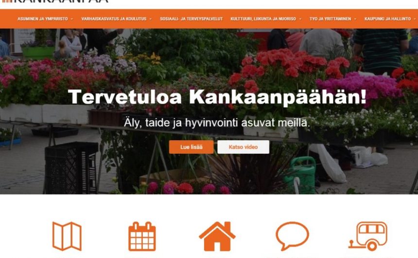 nettisivujen etusivunäkymä