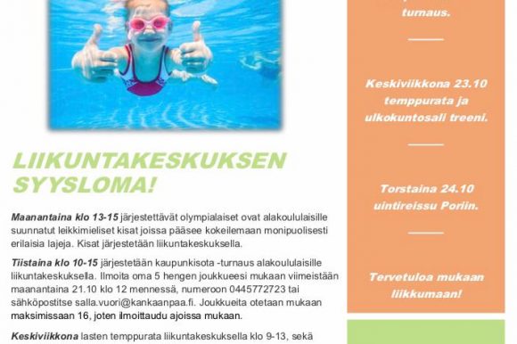 syysloma 2019 liikuntakeskus