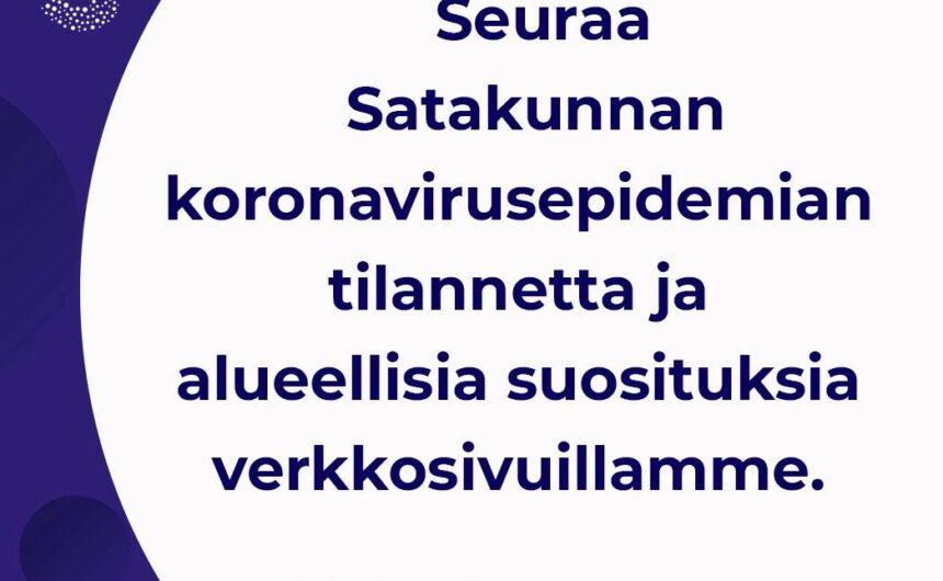 Satasairaalan koronatilanneraportti 9.10. klo 17