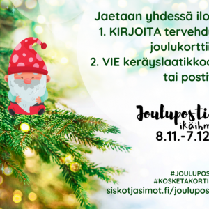 Kankaanpää mukana Joulupostia ikäihmisille -kampanjassa 8.11.-7.12.