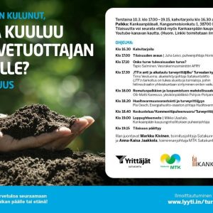 Turvetuottajien tilaisuus to 10.3. klo 16.30 alkaen