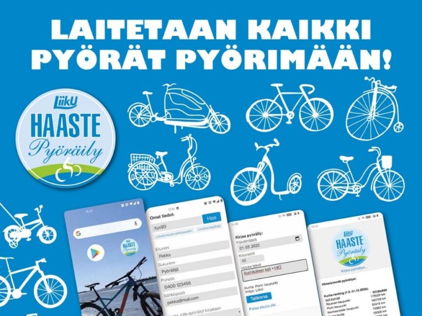 Kankaanpää mukana 1.5. startanneessa Haastepyöräily-kampanjassa