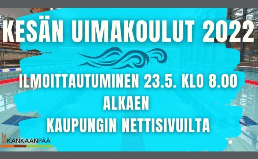 Kesän uimakouluihin ilmoittautuminen alkaa 23.5.