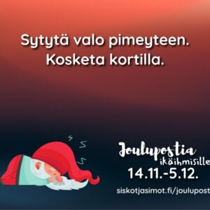 Joulupostia ikäihmisille -kampanja kutsuu jälleen kankaanpääläiset lähettämään joulukortteja ikääntyneille