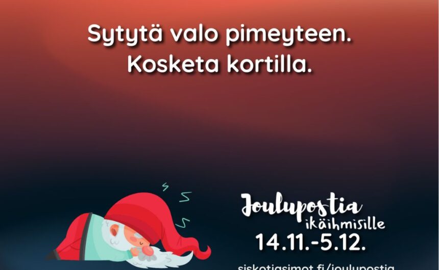 Joulupostia ikäihmisille -kampanja kutsuu jälleen kankaanpääläiset lähettämään joulukortteja ikääntyneille