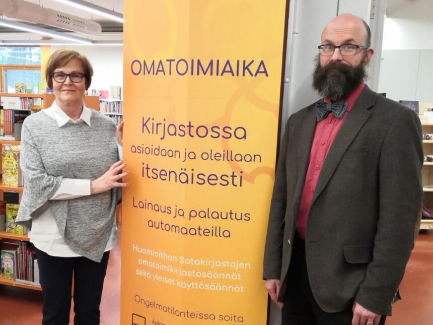 kirjaston omatoimikäyttö alkaa