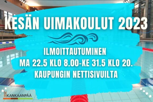 Kesän uimakouluihin ilmoittautuminen alkaa ma 22.5.