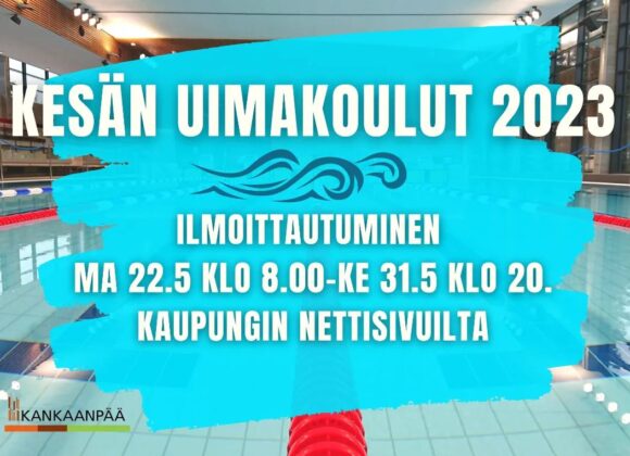 Kesän uimakouluihin ilmoittautuminen alkaa ma 22.5.