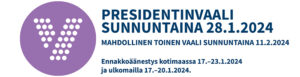 Presidentinvaalit sunnuntaina 28.1.2024