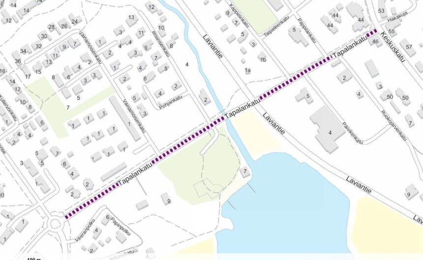 karttakuva Tapalankadusta