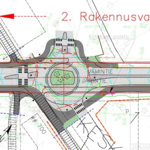 Karttakuva Jämintien kiertoliittymän suunnitelmasta
