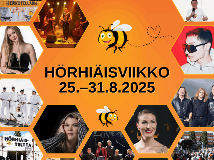 Kuvakollaasi Hörhiäisviikon esiintyjistä
