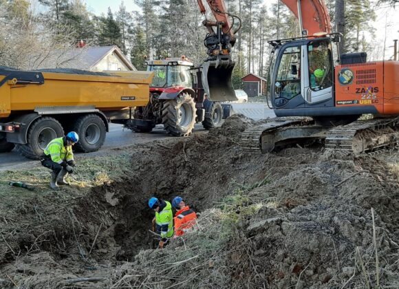 vesijohtovuodon korjaustyö