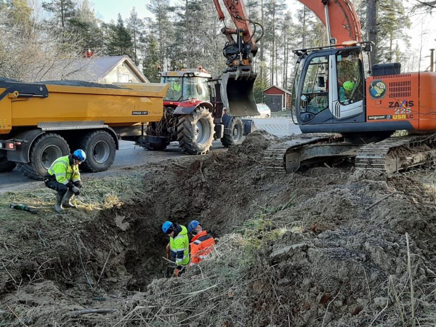 vesijohtovuodon korjaustyö