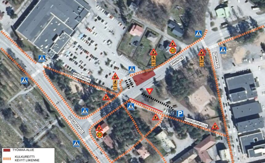 Jämintien ympyrä_suojatie_reitti_06-10-2025 karttakuva