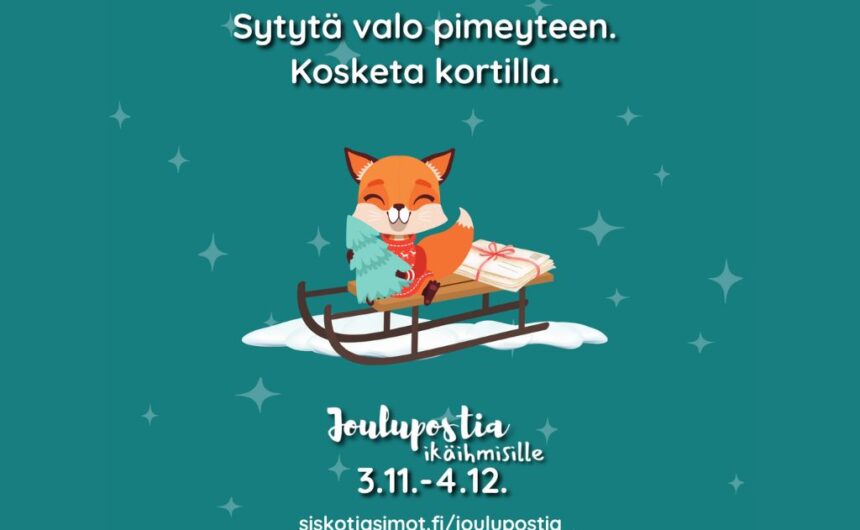 Joulupostia ikäihmisille kampanjakuva Kankaanpäässä käynnistyy jälleen joulukorttikampanja ikäihmisten iloksi