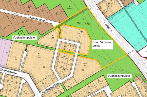 karttakuva Vuohiniitynpuistosta
