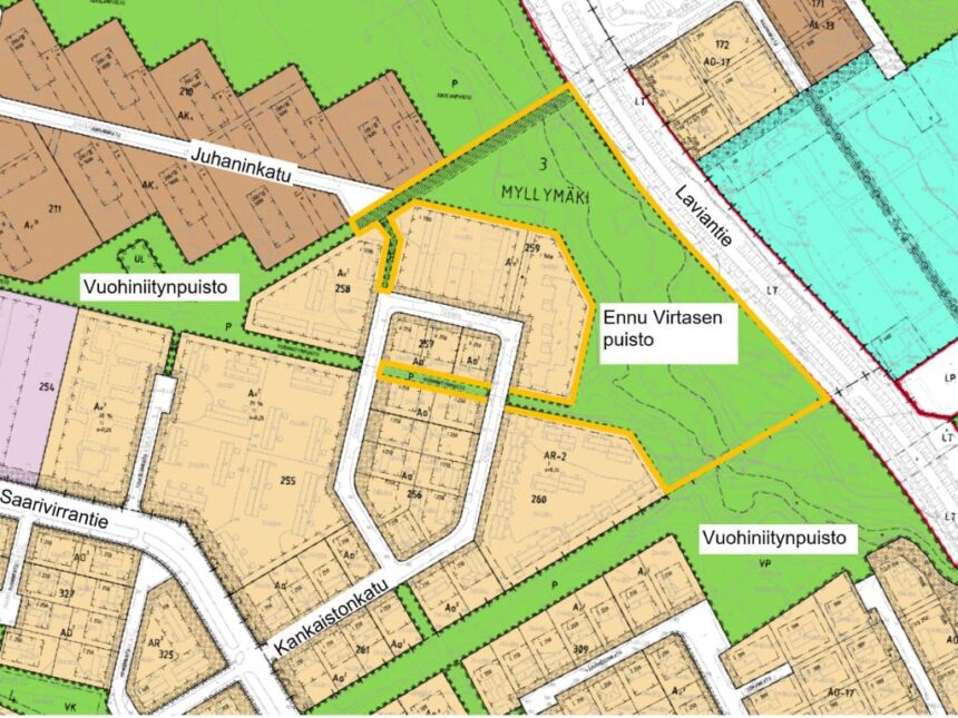 karttakuva_Vuohiniitynpuisto karttakuva Vuohiniitynpuistosta