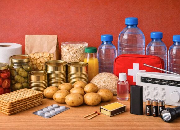 kotivaraan kuuluvia tavaroita ja elintarvikkeita