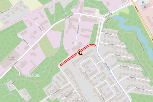 Karttakuva Valkilantien ympäristöstä