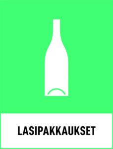 Lasipakkausjätteen piktogrammi