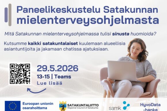 Paneeli2026 Satakunnan alueellinen asiantuntijapaneeli mielenterveysohjelmasta 29. toukokuuta 2026 klo 13–15