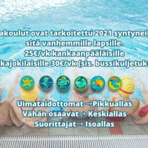 Uimakoulut2026 Kesän 2026 uimakouluihin ilmoittautuminen alkaa keskiviikkona 13. toukokuuta