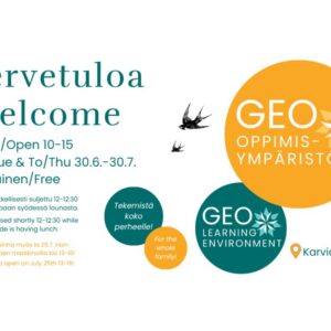 GEO2026 GEO-oppimiskeskus avoinna heinäkuussa 2026