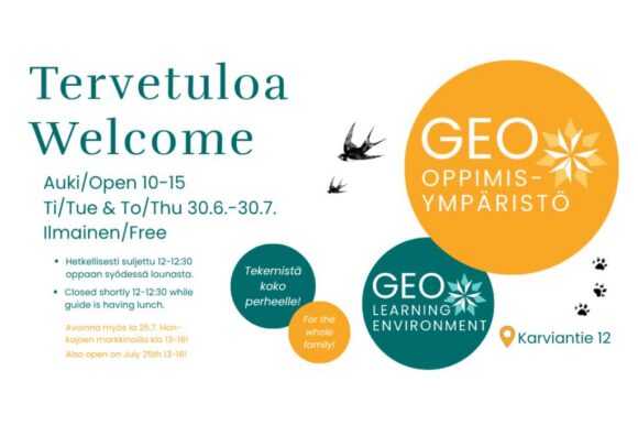 GEO2026 GEO-oppimiskeskus avoinna heinäkuussa 2026