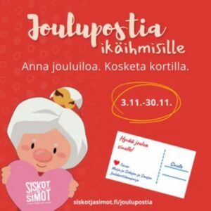 Joulupostia ikäihmisille kampanjakuva Joulukorteilla iloa ikäihmisille – tuttu kampanja käynnistyy jälleen Kankaanpäässä