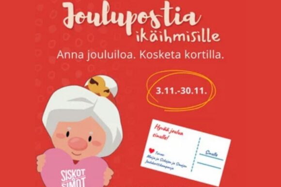 Joulupostia ikäihmisille kampanjakuva Joulukorteilla iloa ikäihmisille – tuttu kampanja käynnistyy jälleen Kankaanpäässä