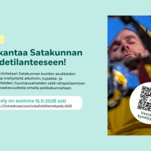 Kysely2026 Ota kantaa Satakunnan päihdetilanteeseen! – Kysely on avoinna 15. marraskuuta 2026 asti