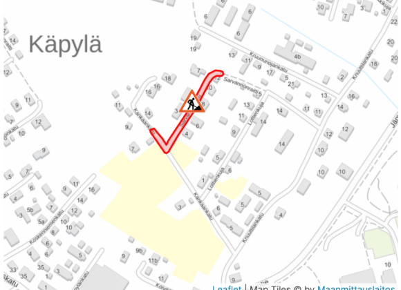 Saneeraustöitä Sarvannonkadulla