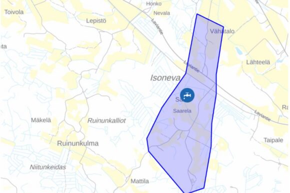 vesikatko_isoneva Vesikatko Isonevan vesiyhtymän vesijohdossa 27. lokakuuta kello 10-13